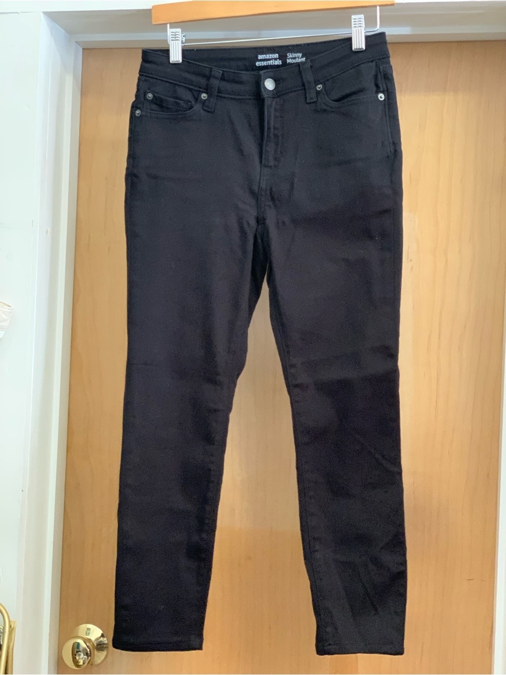 Amazon Essentials Women’s Black Skinny Jeans - High Rise Size-4 - Picture 3 of 4